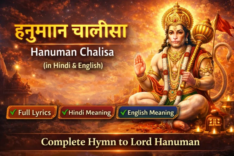 Hanuman Chalisa Lyrics in Hindi and English