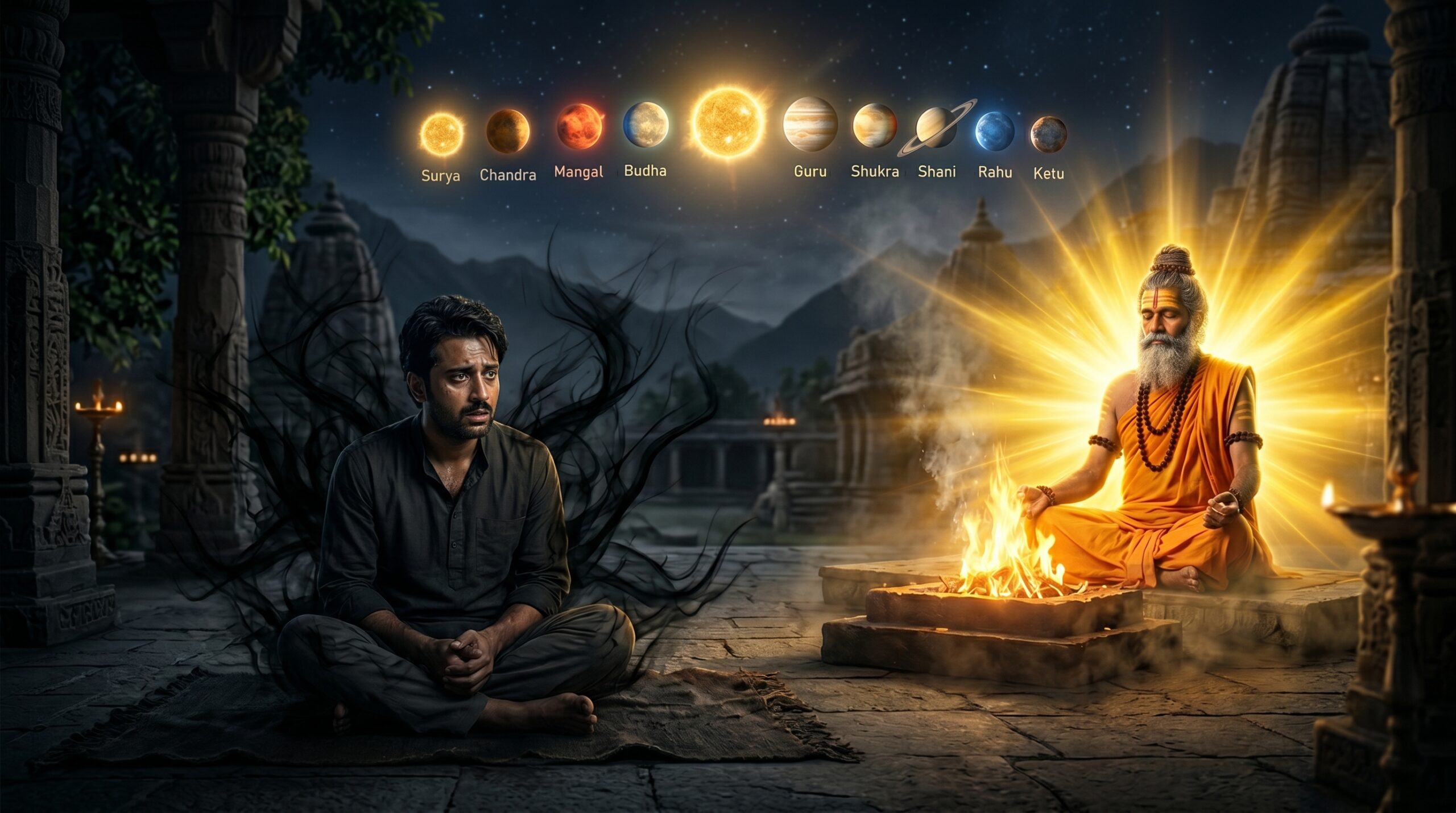 Navgrah Mantra for removing fear, stress and negative energy spiritual image और सभी ग्रहों के मंत्र
