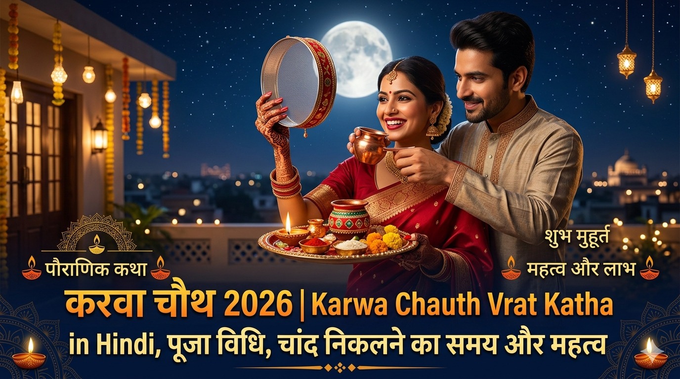 करवा चौथ 2026 व्रत कथा और पूजा विधि