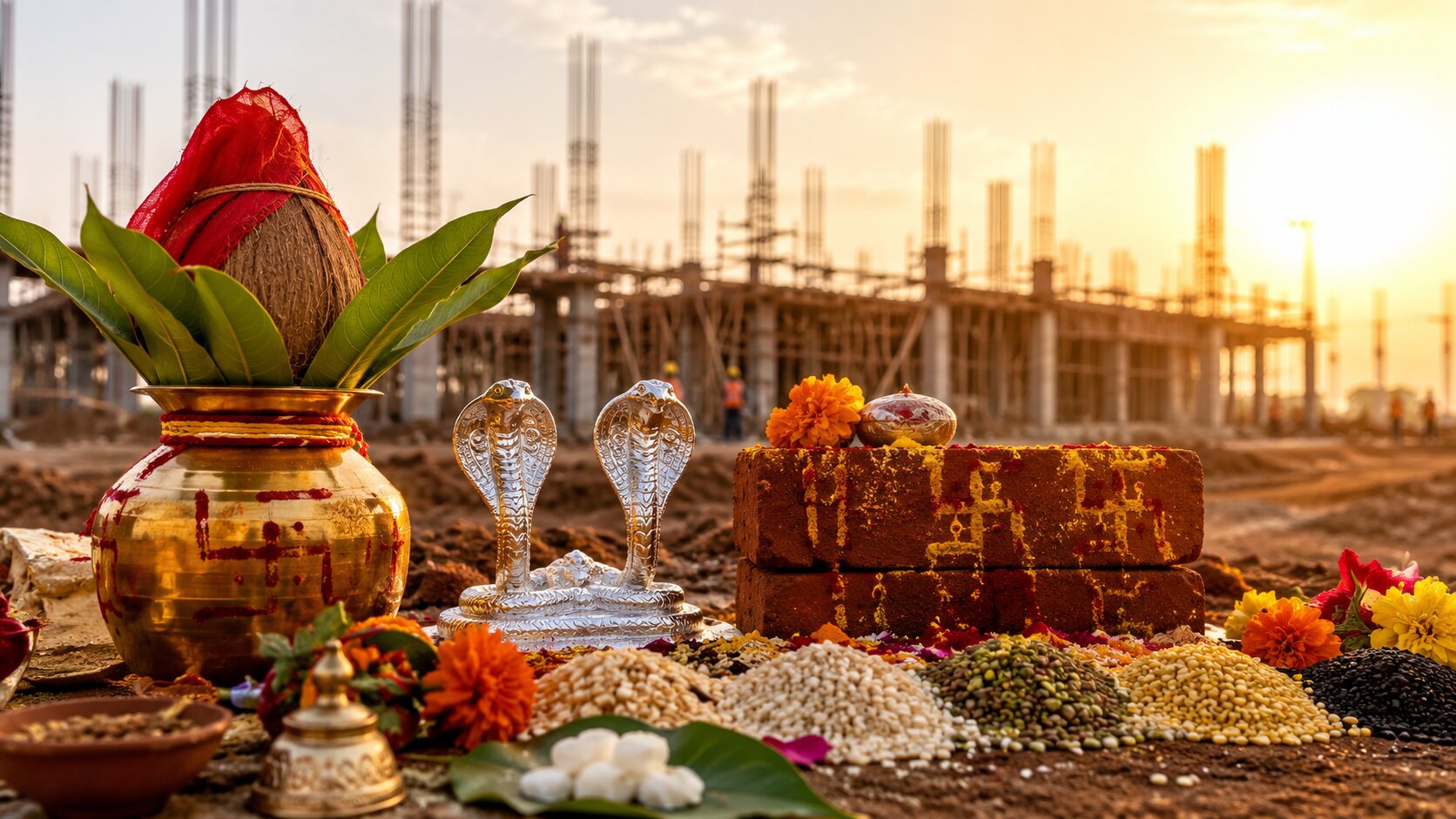 भूमि पूजन सामग्री लिस्ट: नया घर बनाने से पहले नोट कर लें ये जरूरी चीजें, नहीं रहेगी कोई कमी