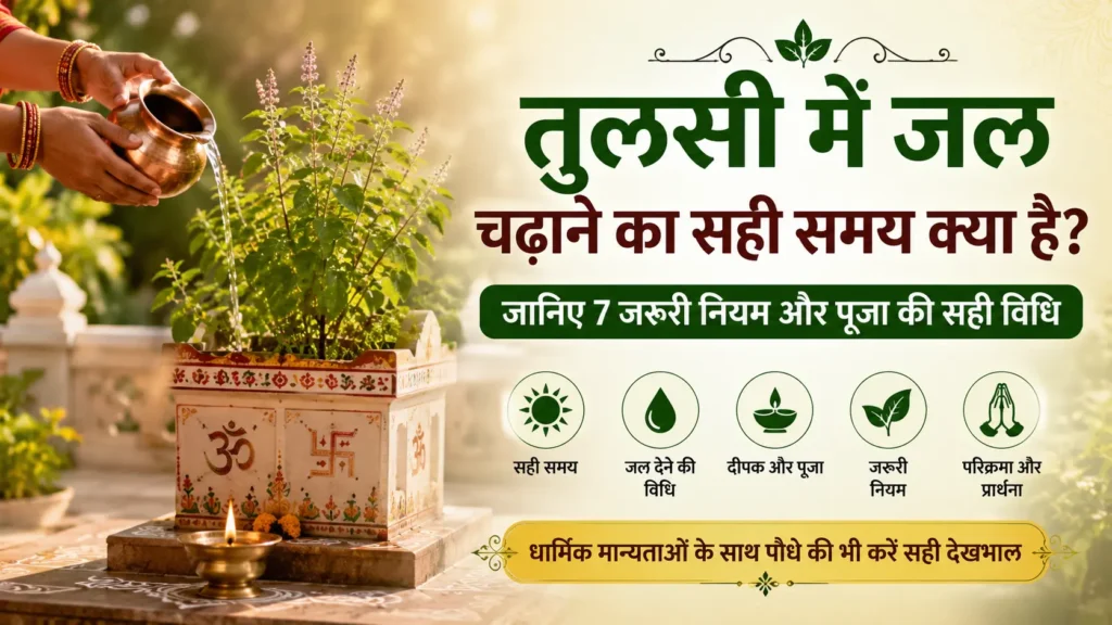 तुलसी में जल चढ़ाने का सही समय?