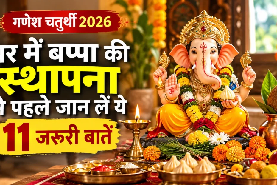 गणेश चतुर्थी 2026 घर में बप्पा की स्थापना से पहले 11 जरूरी बातें