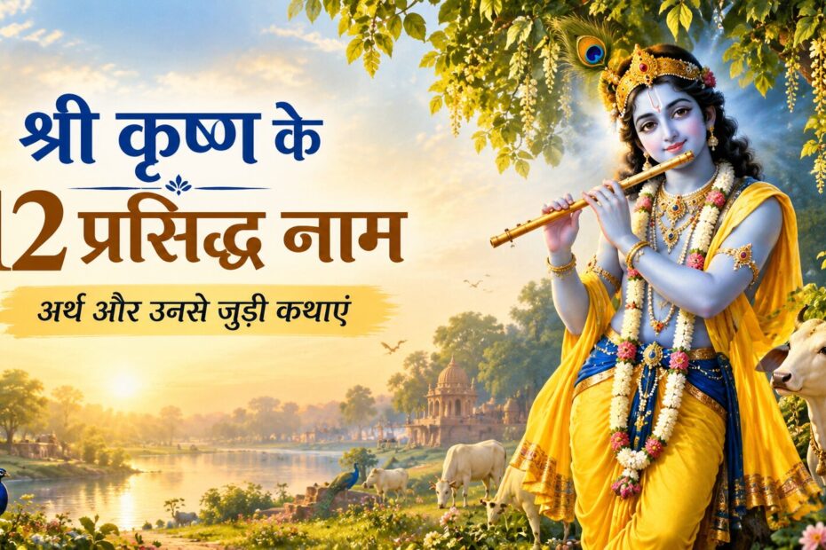 भगवान श्री कृष्ण के 12 प्रसिद्ध नामों का अर्थ और उनसे जुड़ी कथा