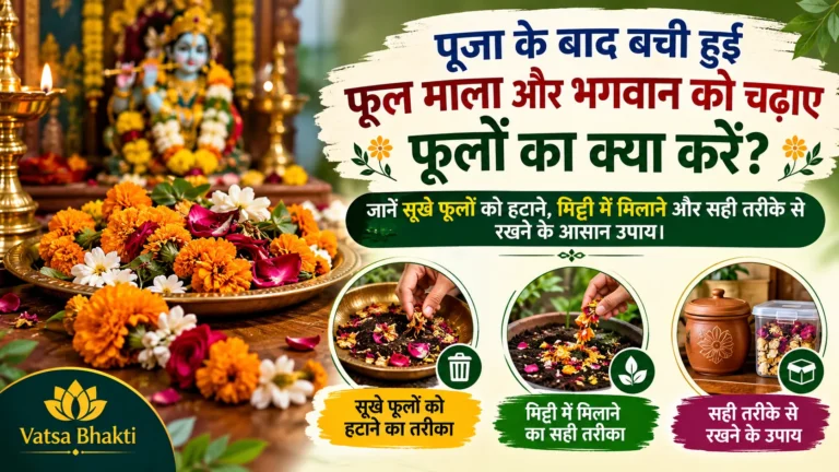 पूजा के बाद बची हुई फूल माला का क्या करें? जानें सही तरीका