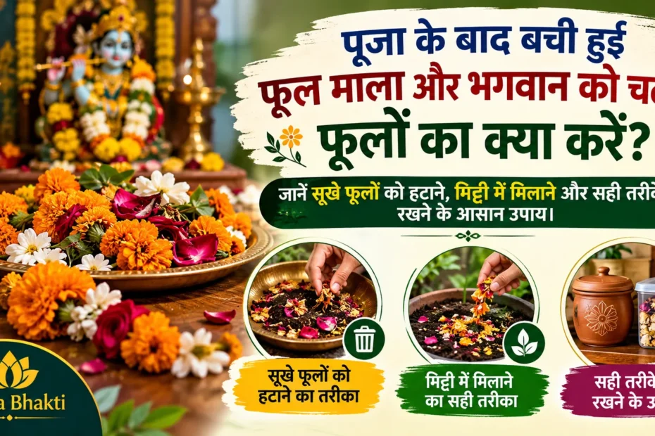 पूजा के बाद बची हुई फूल माला का क्या करें? जानें सही तरीका