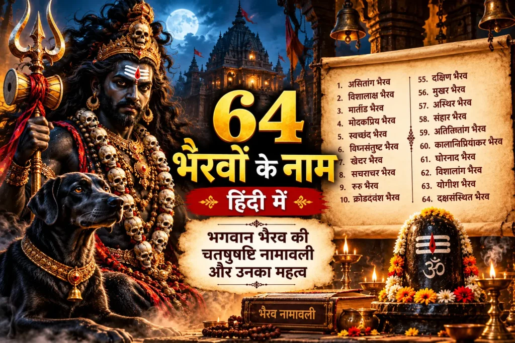 64 भैरवों के नाम हिंदी में