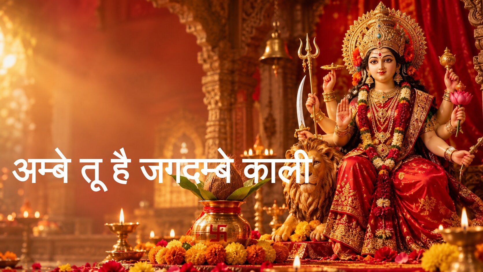 अम्बे तू है जगदम्बे काली