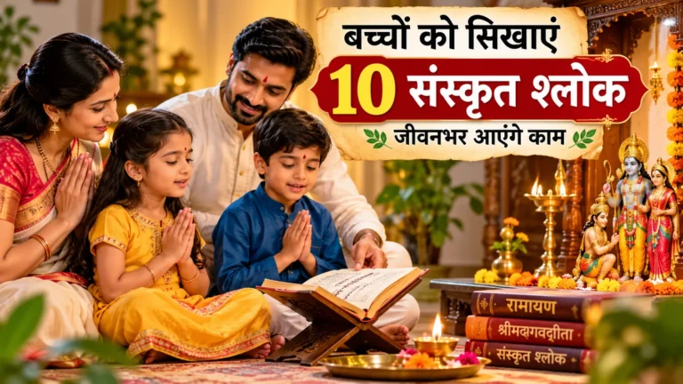 बच्चों को सिखाने योग्य 10 संस्कृत श्लोक हिंदी अर्थ सहित