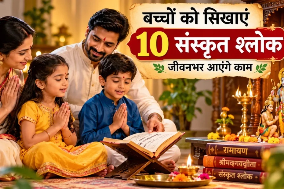 बच्चों को सिखाने योग्य 10 संस्कृत श्लोक हिंदी अर्थ सहित