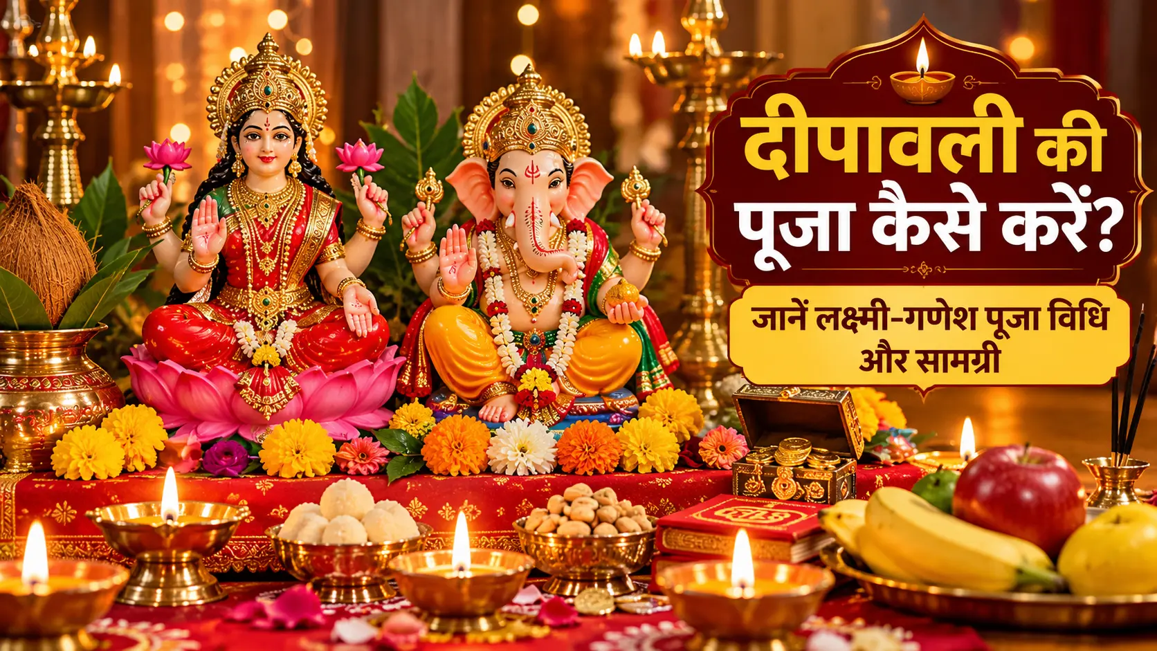 दीपावली की पूजा कैसे करें – माता लक्ष्मी और भगवान गणेश की पूजा विधि