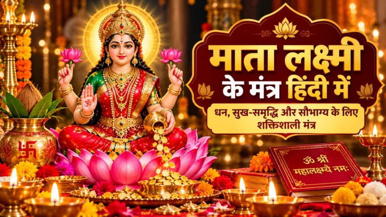 माता लक्ष्मी के मंत्र हिंदी में और महालक्ष्मी पूजा