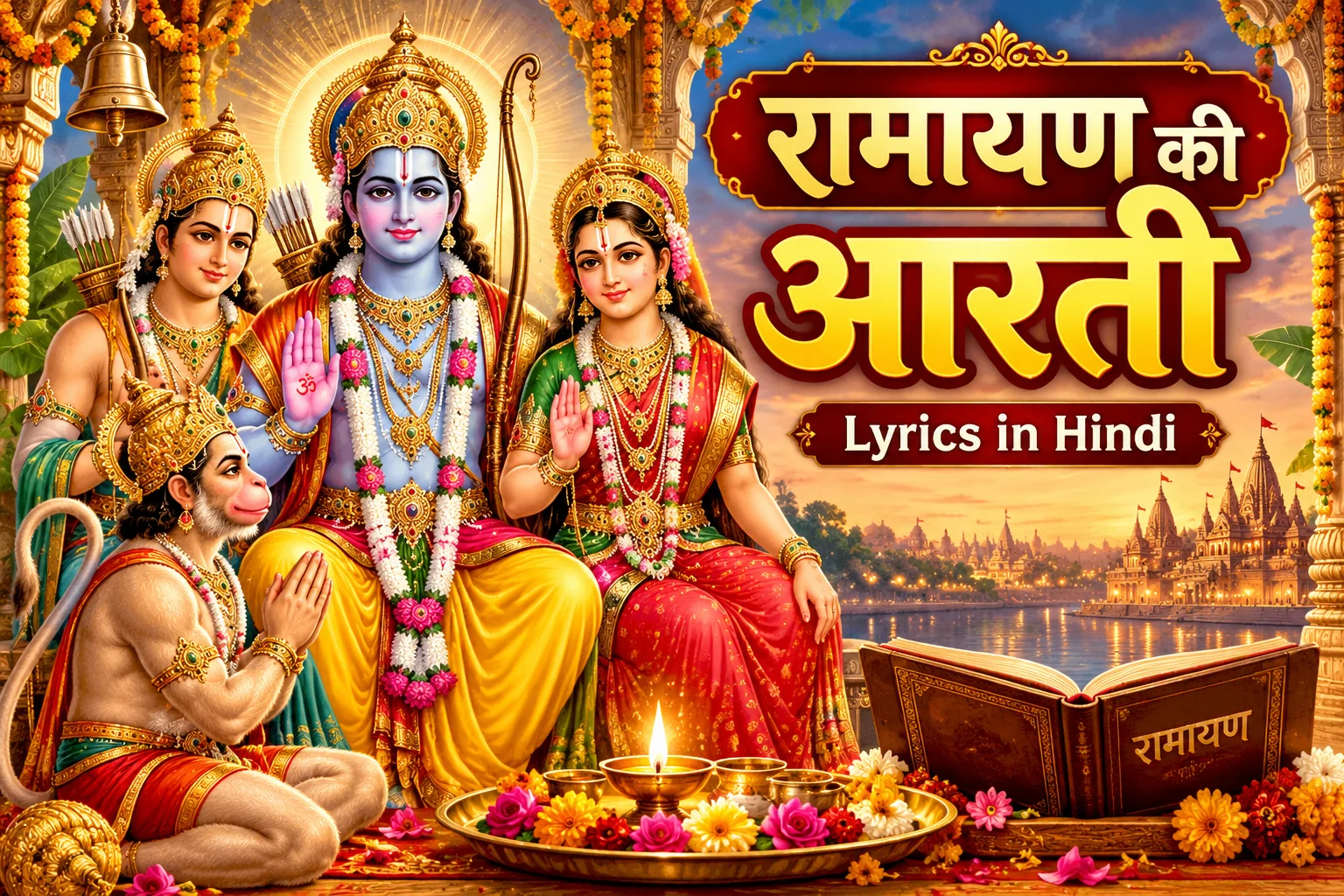 रामायण की आरती के संपूर्ण हिंदी बोल और धार्मिक महत्व