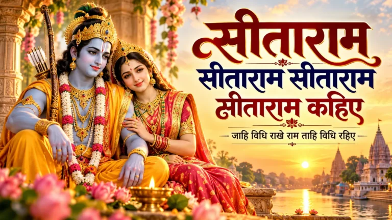 सीताराम सीताराम कहिए, जाहि विधि राखे राम ताहि विधि रहिए।